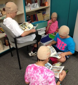 Bald - kids reading