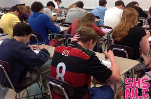 SHS Students taking the National Latin Exam.